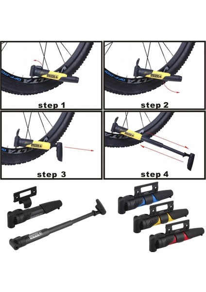 Siyah Stil Taşınabilir Bisiklet Pompası Abs Süper Hafif Bisiklet Lastiği Mini Hava Şişirme Teleskopik Hareketli Pompa Vanaları Klipsli Lastik Lastik Tüp Şişirme (Yurt Dışından) modelleri