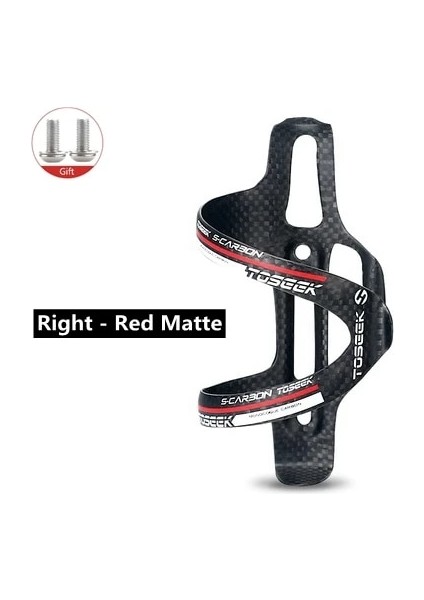 Sağ - Kırmızı Mat Stili Toseek Karbon Fiber Bisiklet Şişe Tutacağı Bisiklet Şişe Kafesi Bisiklet Su Şişesi Tutacağı Yandan Çekme Sol Sağ Açma Vidaları Gönder (Yurt Dışından)