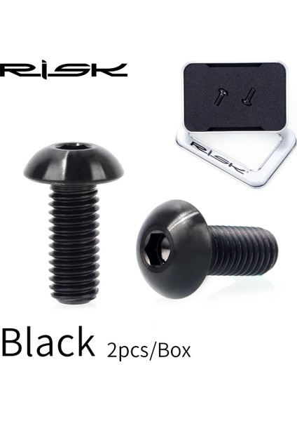 M5X12 Siyah Stil Risk Kutusu Yol Dağ Titanyum Alaşımlı Bisiklet Bisiklet Su Şişesi Kafesi Sabitleme Cıvataları Hava Pompası Tutucu Sabit Vidalar (Yurt Dışından)