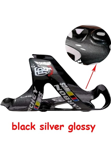 Siyah Gümüş Parlak Stil Sıcak Tam Karbon Fiber Bisiklet Su Şişesi Kafesi Mtb Yol Bisikleti Şişe Tutucu Ultra Hafif Döngü Ekipmanı Mattelight (Yurt Dışından)