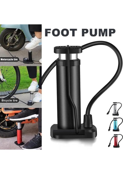 Mavi Stil Bisiklet Pedal Pompası Ev Pil Araba Elektrikli Motosiklet Yüksek Basınçlı Taşınabilir Mini Pedallı Hava Pompası (Yurt Dışından) fırsatları
