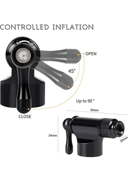 Bir Yükseltme Siyah Stili Batı Bıkııng Co2 Pompası Bisiklet Mini El Pompası Mtb Yol Bisikleti Hava Şişirme Schrader Presta Vana Adaptörü Top Bisiklet Aksesuarları (Yurt Dışından) fırsatları