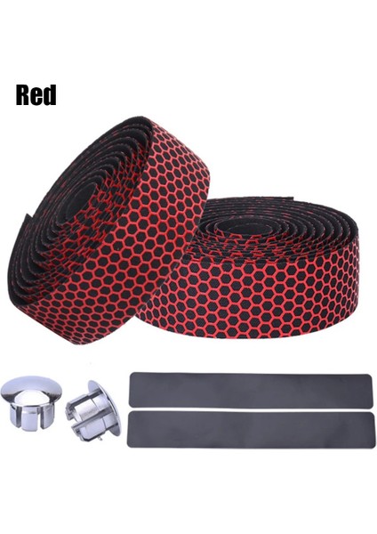 Pu-Kırmızı Tarzı Dayanıklı Gidon Bandı Bisiklet Bisiklete Binme Yol Bisikletleri Bisiklete Binme Kauçuk Köpük Gidon Tutacağı Mtb Kaymaz Sargı Bandı Bisiklet Gidonu (Yurt Dışından)