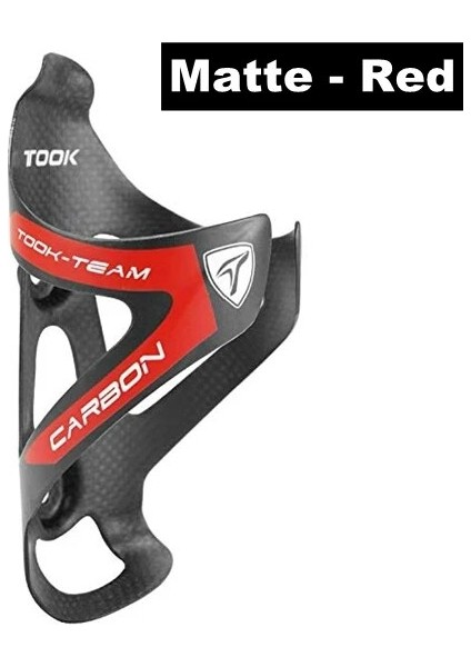 Mat Kırmızı Stil Toseek Bisiklet Şişe Tutucu Tam Karbon Fiber Su Şişesi Kafes Bisiklet Aksesuarları 25G 3k Parlak Kaplama (Yurt Dışından)