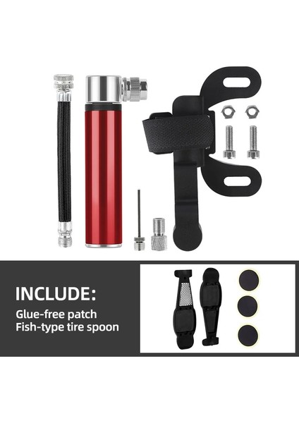 Gümüş Pompa N Parça Stili Bibycle Pompa Taşınabilir Mini El Pompası 2 Tür Vana Hafif Bilyalı Lastik Şişirme Mtb Dağ Bisikleti Pompası Için Suit. (Yurt Dışından) fırsatları