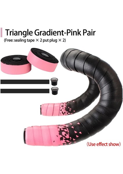 Pembe Solmaz Stili Gidon Bandı Yol Bisikleti Kavrama Eva Pu Bar Bant Profesyonel Bisiklet Sönümleme Titreşim Önleyici Sargı 2 Bar Fişli Bisiklet Aksesuarları (Yurt Dışından)