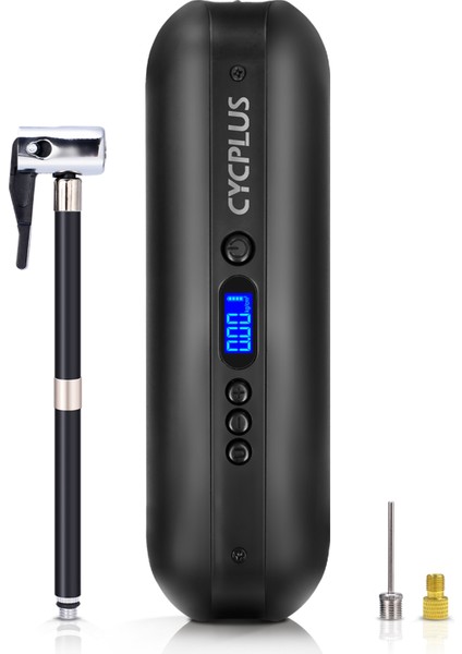 Siyah Stil Cycplus Mini Bisiklet El Pompası Elektrikli Akıllı Hava Şişirme Yüksek Basınçlı Bisiklet Bisiklet Aksesuarları Ayak Topu Araba Mtb Lastikleri (Yurt Dışından)