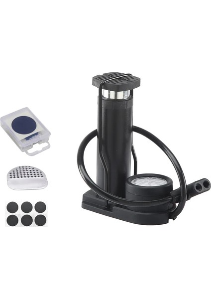 Barometre Stili ile Mini Bisiklet Pompası Ayak Pompası Yol Taşınabilir Hava Bisiklet Pompası Kompresör Mtb Pedalı Lastik Şişirme Bisiklet Pompası Yüksek Basınç 1 Takım (Yurt Dışından)