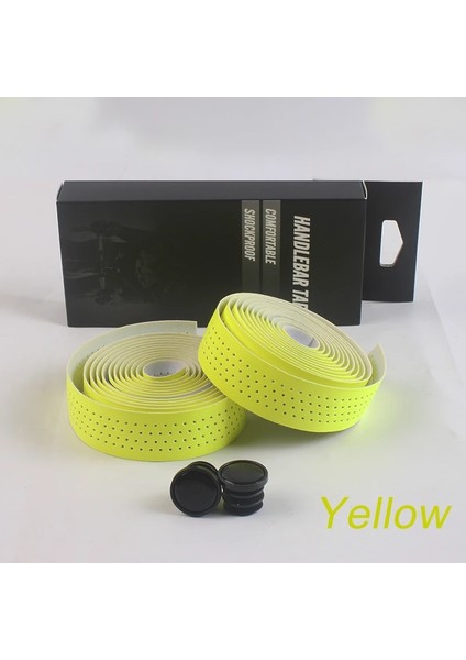 Sarı Stil 2 Adet Yol Bisikleti Gidon Bantları Kaymaz Kolu Sarma Kemeri Yumuşak Nefes Alabilen Bar Kemer Bar Fişleri Bisiklet Aksesuarları (Yurt Dışından)