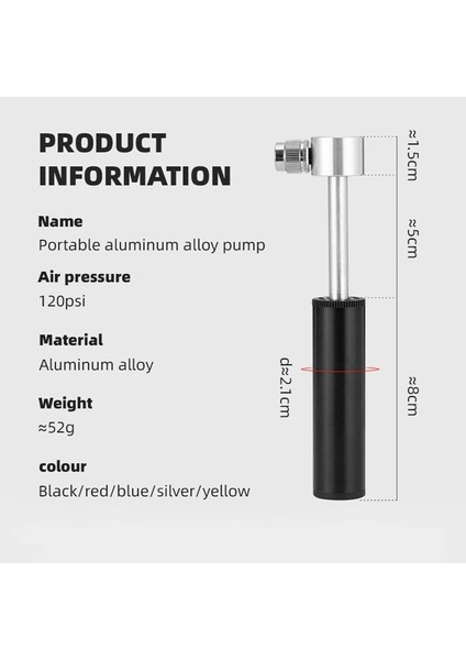 Siyah Stil Taşınabilir Mini Bisiklet Pompası Bisiklet El Şişme Tüp Yüksek Mukavemetli Alüminyum Alaşımlı Hava Pompası Shrader Mtb Dağ Bisikleti (Yurt Dışından) modelleri