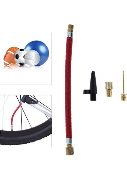 Ortable Nozul Vana Hava Hortumu Şişirme Iğneleri Şişirilebilir Top Mtb Yol Bisiklet Lastiği Için Pompa Şişirme Konektörü (Yurt Dışından)