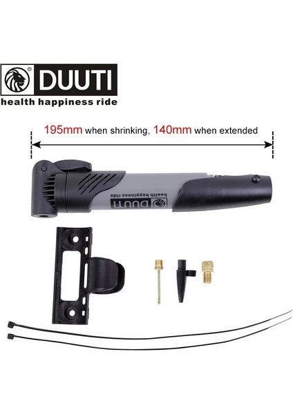 B Stili Gri Stili Pcycling Mini Bisiklet Pompası Alüminyum Alaşımlı Bisiklet El Hava Pompası Top Lastik Şişirme Mtb Dağ Yol Bisikleti Avfv Için Pumı (Yurt Dışından)