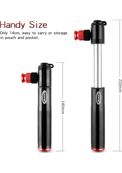 Mini Pompa Siyah Stili Rader Presta Valf Bisiklet Pompası Yol Bisikleti Co2 Combo Mini Co2 Bicicleta Şişirme Mtb Bisiklet C El Pompası Hava Şişirme (Yurt Dışından)