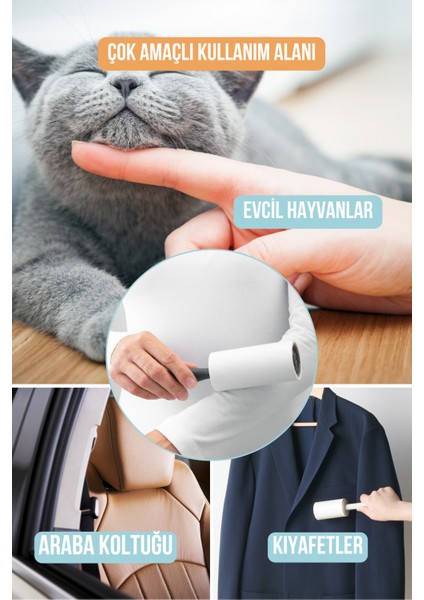 Tüy Toplayıcı Rulo 50 Yaprak Yapışkanlı + 2+1 Yedek Rulo Kedi Köpek Tüy Toplayıcı modelleri