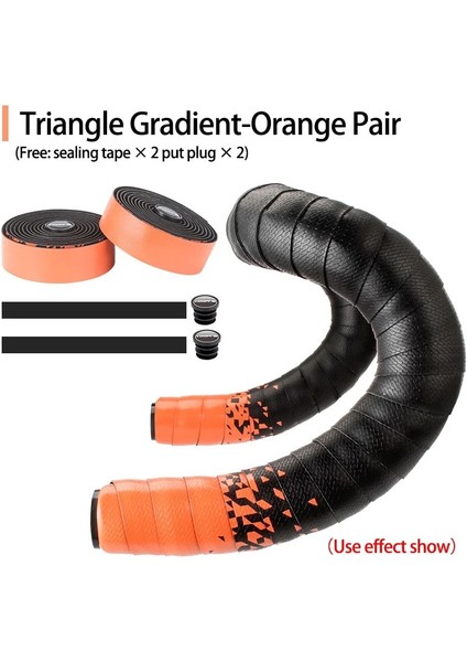 Turuncu Solmaz Stili Gidon Bandı Yol Bisikleti Kavrama Eva Pu Bar Bant Profesyonel Bisiklet Sönümleme Titreşim Önleyici Sargı 2 Bar Fişli Bisiklet Aksesuarları (Yurt Dışından)