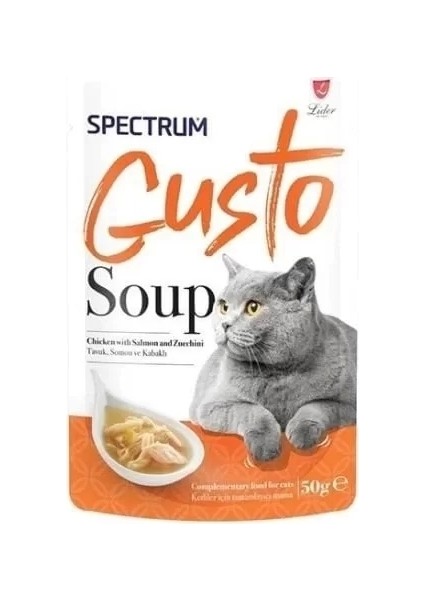 Gusto Soup Tavuklu Somonlu ve Kabaklı Kedi Çorbası 50 gr