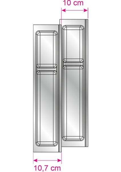 Mutfak Çekmece Içi Modüler Iki Bölmeli Kaşıklık 11CMX48CM(BOYDAN 4cm Kesilebilir) fırsatları
