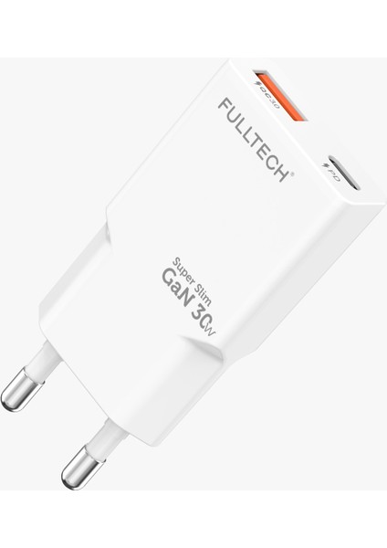 30W Ultra Ince Hızlı Şarj Cihazı Gan Teknolojisi,usb-A+Usb-C Port Çıkış