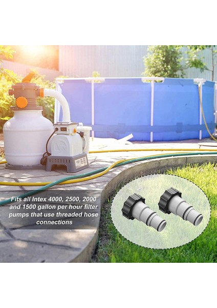 Yakalı Dişli Bağlantılı Havuz Hortum Adaptörü Pompa Bakım Parçaları Podazz (Yurt Dışından)