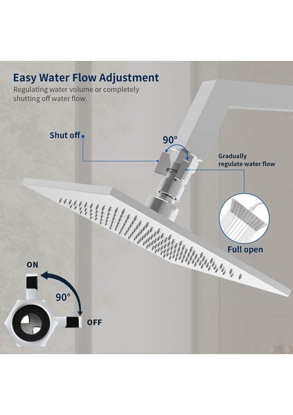 Jdxhlau Su Akış Kontrolü Kapatma Vanası, Pirinç Ayarlanabilir Su Basınç Regülatörü El Duş Başlığı ve Bide Püskürtücü (Yurt Dışından)