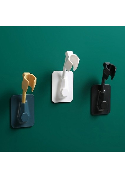 Banyo Için 3 Takım Ayarlanabilir Duş Başlığı Braketi Ücretsiz Delme ve Dikişsiz Macun Duş Başlığı Taban Braketi (Yurt Dışından)