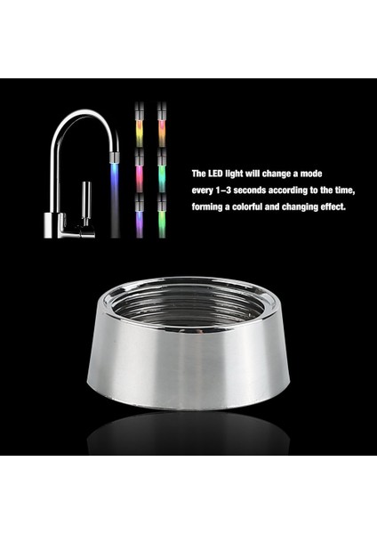 Ma 24MM - 22MM Adaptör LED Işıklı Musluk LED Musluk Sıcaklık Kontrolü (Yurt Dışından) fırsatları