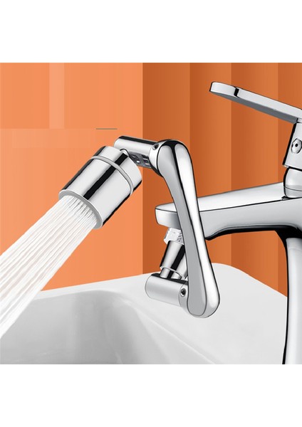 Parça 1440° Dönen Katlanabilir Musluk Genişletici Havalandırıcı Gümüş Pirinç, Iki Su Çıkış Modu ile Evrensel Sıçrama Filtresi Musluk (Yurt Dışından) fırsatları