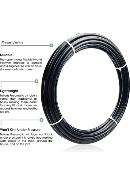Bahçe Sulama-1 Rulo 10M /32,8ft Boş Dağıtım Borusu 10 x Slip-Lok Sisleme Nozulu Tee'leri 12 x Nozullar 1 x Fiş-Siyah (Yurt Dışından)