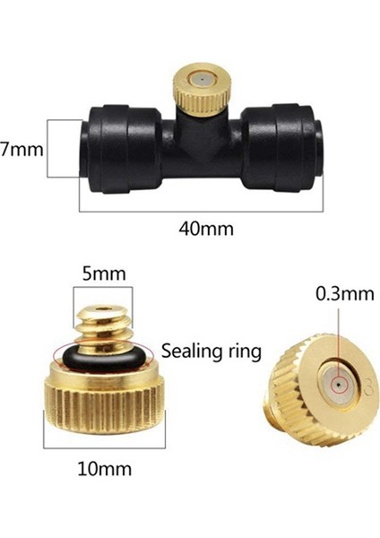 Bahçe Sulama-1 Rulo 10M /32,8ft Boş Dağıtım Borusu 10 x Slip-Lok Sisleme Nozulu Tee'leri 12 x Nozullar 1 x Fiş-Siyah (Yurt Dışından) indirimleri
