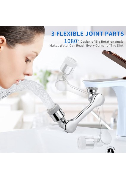 Su Çıkış Modlu Evrensel 1080° Robotik Kol Musluk Havalandırıcı Lavabo Sı (Yurt Dışından) fırsatları