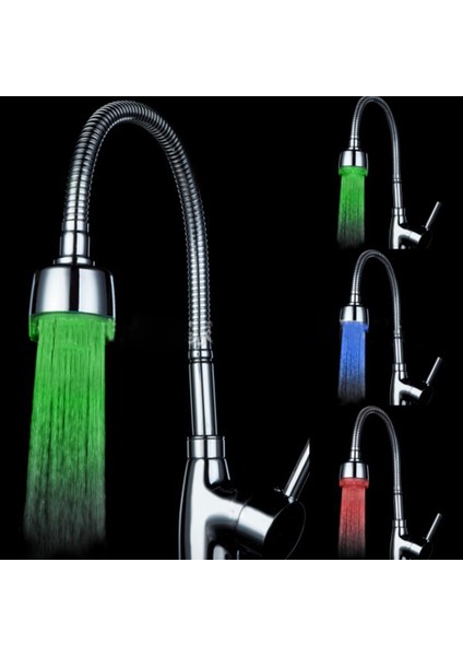 LED Su Musluk Su Akışı Musluk Musluk 7 Renk Mutfak Banyoları Için Gerçek Değişiklikler Şartname: 7 Renk Değişimi (Yurt Dışından) modelleri