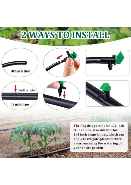 Yağmurlama Nozulu-60 x Sulama Damlatıcı-Yeşil (Yurt Dışından)