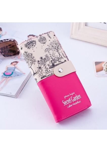 2019 Gizli Bahçe Tarzı Kadın Cüzdan Bayan Deri Çanta Gövde Kart Tutucu Kadın Carteras Mujer Monederos Kadın Para Çantası (Yurt Dışından) fırsatları