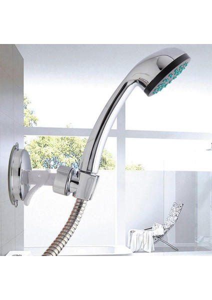 Duş Başlığı Tutucu Banyo Duvara Montaj Emme Braketi-Gümüş (Yurt Dışından) fırsatları