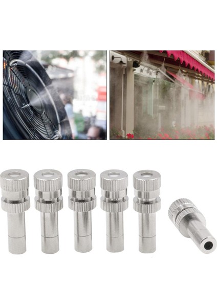 10 Adet 6mm Nemlendirme ve Tozsuzlaştırma Soğutma Atomize Yağmurlama Hızlı Takılabilir Sis Sisleme Nozulu, Model: 0.3mm (Yurt Dışından)