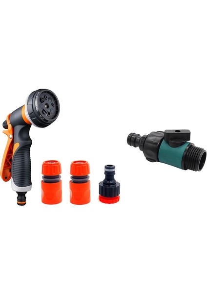 Takım Bahçe Yıkama Temizleyici Basınç Memesi ve 1 Adet Plastik Vana ile 3/4 Inç Erkek Dişli Boru Hortumu (Yurt Dışından) modelleri