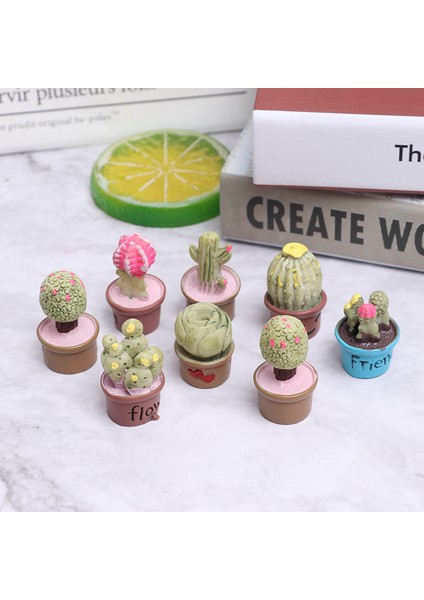 Dollhouse Mobilya Dekorasyon Ev Için Tencerede 5 Adet Minyatür Etli Bitki (Yurt Dışından) modelleri