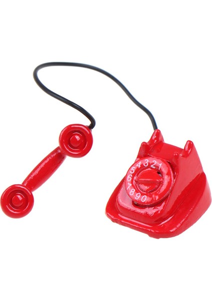 1:12 Dollhouse Minyatür Mini Vintage Telefon Bebek Evi Mobilya Oyuncaklar (Yurt Dışından)