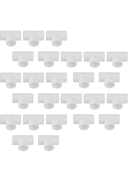 Jaerbee 20MM Pvc Tee 3 Yollu Su Borusu Boru Adaptör Konnektörleri Beyaz 25 Adet (Yurt Dışından) fırsatları