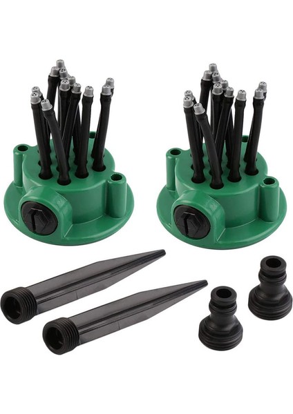 Çim Yağmurlama Sistemi Yağmurlama Sulama Sistemi, 12 Hortum Başlığı Iç ve Dış Mekan Kullanımı Için 360° Ayarlanabilir Yağmurlama Sistemi (2 Paket) (Yurt Dışından) modelleri