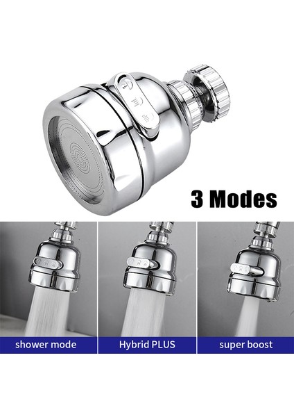 360° Dönebilen Musluk Memesi Ev Su Tasarruflu Duş Filtresi Musluklar Borulu Konektörü Mutfak Musluk Aletleri (Yurt Dışından)