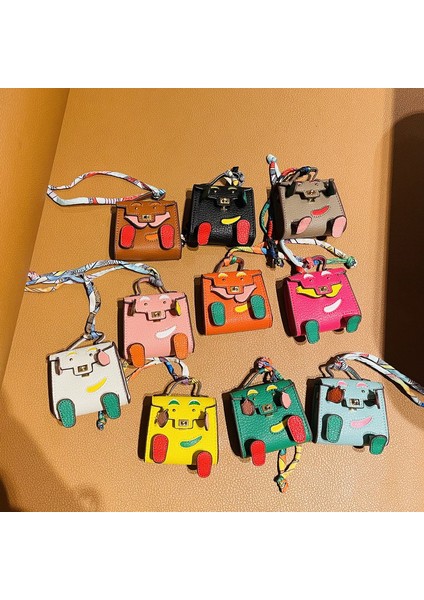 Mini Deri Çanta Kulaklık Saklama Çantası Anahtarlık Kolye Dollhouse Çanta Cologo (Yurt Dışından) modelleri