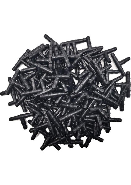 BRADOO-200 Adet 1/4 Inç Evrensel Dikenli Tee Bağlantı Parçaları, 1/4 Inç Su Hortumu Konnektörleri Için Damla Sulama Dikenli Konnektörler (Yurt Dışından)