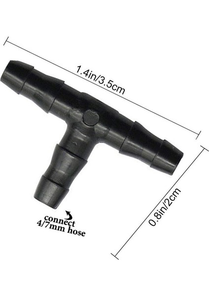 BRADOO-200 Adet 1/4 Inç Evrensel Dikenli Tee Bağlantı Parçaları, 1/4 Inç Su Hortumu Konnektörleri Için Damla Sulama Dikenli Konnektörler (Yurt Dışından) fiyatları