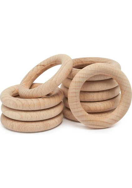 Doğal Ahşap Halkalar, Çap 50MM (Yurt Dışından)