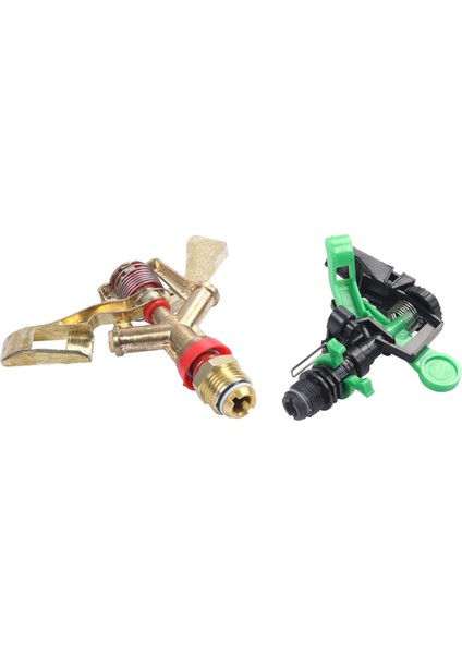 Bradoo-1/2 Inç Çift Konektör Çinko Alaşımı 360 Derece Döndür Külbütör Kolu Su Yağmurlama ve Bahçe Sprinkler Döner Püskürtme Memesi (Yurt Dışından)