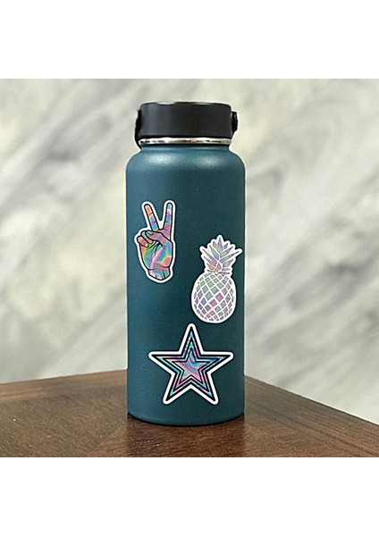 50 Adet Holografik Lazer Tarzı Çıkartmalar Gitar Bavul Kask Graffiti Etiket (Yurt Dışından)