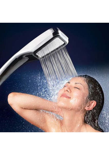 300 Küçük Delikli Hidrofor Tasarruflu Kare Duş Başlığı Banyo El Duşu - Gümüş (Yurt Dışından) fırsatları