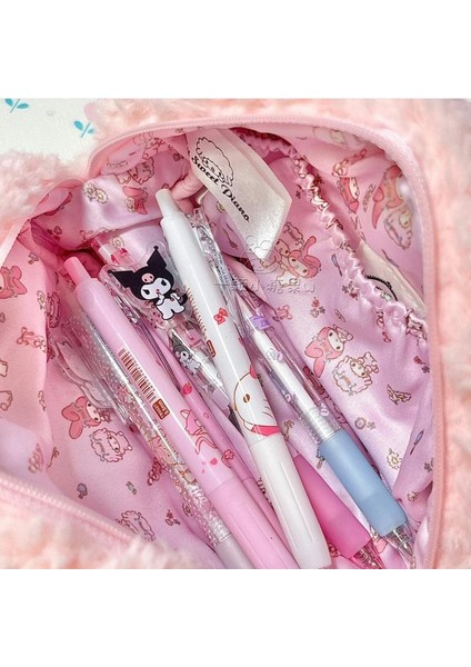 Kawaii Sanrioed Hello Kitty Peluş Kalem Kutusu Kuromi Melodi Büyük Kapasiteli Kırtasiye Kutusu Karikatür Saklama Çantası Okul Malzemeleri (Yurt Dışından) modelleri