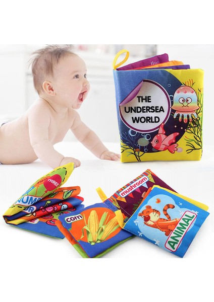 Bebek Ingilizce Kitap Yumuşak Kumaş Kitaplar Hayvanlar Numaraları Kitaplar Erken Eğitim Zeka Gelişimi Bebek Eğitici Oyuncak (Yurt Dışından)